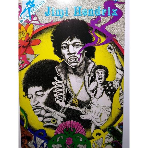 Jimi Hendrix Rock Fantasy Comic August 1990 Psychedelic Rock Artwork Vintage NOS - Picture 2 of 10